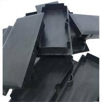 Tampa Plastica Para Tubo Alumínio 100x50 Preto 10 Unidades