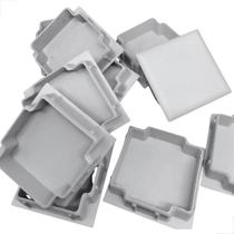 Tampa Plastica Para Tubo Alumínio 50x50 Fosco 10 Unidades