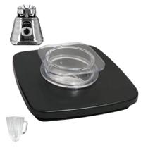 Tampa Preta Quadrada para Liquidificador Osterizer Clássico Oster Preto - Dasshaus Peça Reposição Cozinha