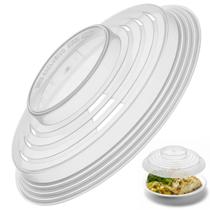Tampa Protetora de Alimentos para Microondas 26cm Tampa Plástica Transparente Anti Respingo, Ideal para Pratos e Refeições, Fácil de Limpar e Resi