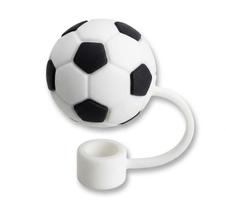 Tampa Protetora Para Canudo 10mm Enfeite Copo Silicone bola futebol