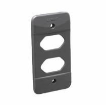 Tampa PVC Cinza Escuro 1 2 Tomadas NBR14136 914415 Cemar Tampa PVC Cinza Escuro 1 2 Tomadas NBR14136 914415 Cemar