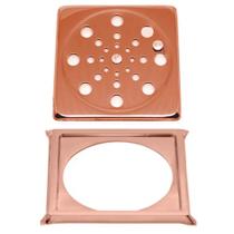 Tampa Ralo e Porta Grelha Quadrado 10cm Abre/ Fecha - ROSE Tampa Ralo e Porta Grelha Quadrado 10cm Abre/ Fecha - ROSE