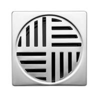 Tampa Ralo Grelha ABS Quadrado Linha 10x10 (9,4x9,4) Cromado