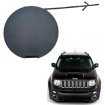 Tampa Reboque Parachoque Dianteiro Jeep Renegade Night Eagle 2018 Preto Texturizado