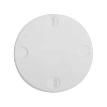 Tampa Redonda 3x3 para Teto - Tramontina - 0,5x10x11cm - Branca - Com Parafusos Tampa Redonda 3x3 para Teto - Tramontina - 0,5x10x11cm - Branca - Com Parafusos