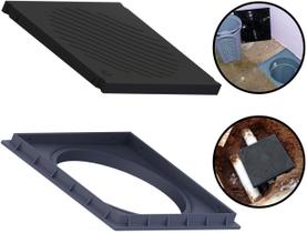 Tampa Reforçada Preta Para Caixa De Gordura Inspeção Encanamento Coletora Tigre