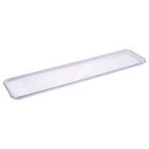 Tampa Retangular enCaixa em Poliestireno Transparente T4 29,2x7,3x0,85cm - Plasutil