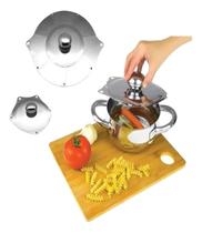 Tampa Retrátil Moderno Aço Inox Panela Frigideira Até 26cm Tampa Retrátil Moderno Aço Inox Panela Frigideira Até 26cm