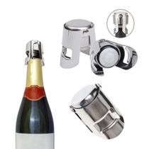 Tampa Rolha Em Inox P/ Garrafa Vinho Espumante E Champanhe