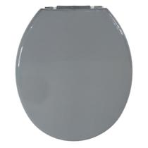 Tampa Sanitario Oval Almofadado Universal Cinza