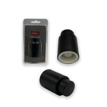 Tampa Seladora a Vácuo Vinho Champagne Preta Plástico Vedação Hermética