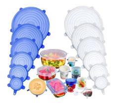 Tampa Silicone Ajustável Universal Reutilizável 6pç Bpa Free