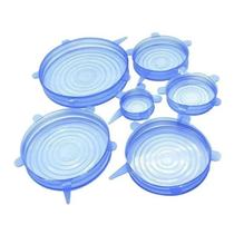 Tampa Silicone Reutilizável Para Potes E Travessas Kit Com 6