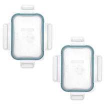 Tampa Snapware 8602-PC transparente com vedação verde zimbro