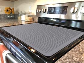 Tampa superior de fogão YUHFERA Silicone para fogão elétrico cinza