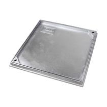 Tampa Tampão Chão Alumínio Fundido Simples Rebaixado 70x70cm