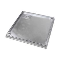 Tampa Tampão Chão Alumínio Fundido Simples Rebaixado 70x70cm