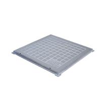 Tampa Tampão Chão Tampão Quadrado Simples Caixa Passagem Alumínio Fundido 80x80cm Prata GDA