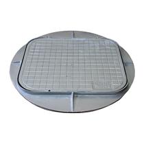 Tampa Tampão de Chão Articulado T33 com Aba Redondo 58x49cm Tampa Tampão de Chão Articulado T33 com Aba Redondo 58x49cm