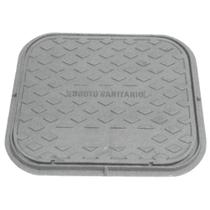 Tampa Tampão de Chão Simples T33 Passagem 48x54cm Ferro Fundido Preto Fundição São Cristóvão Tampa Tampão de Chão Simples T33 Passagem 48x54cm Ferro Fundido Preto Fundição São Cristóvão