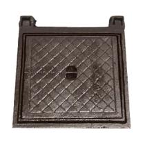 Tampa Tampão de Inspeção Articulada Chão Ferro Fundido 30x30cm Fundição Unicláudio