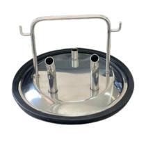 Tampa Tarro Inox 40l 2 Entradas leite+1 Vacuo (Completa)