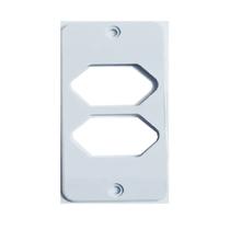 Tampa Tomada Hexagonal Dupla Para Condulete 1" Cinza