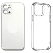 Tampa Traseira De Vidro Para ip 12 Pro Mx Branco Capa