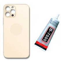 Tampa Traseira De Vidro Para ip 12 Pro Mx Dourado Cola 110ml Tampa Traseira De Vidro Para ip 12 Pro Mx Dourado Cola 110ml