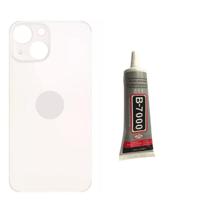 Tampa Traseira De Vidro Para iPhone 14 Branco + Cola