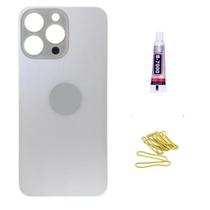 Tampa Traseira De Vidro Para iPhone 15 Pro Branca + Cola 3ml