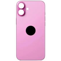 Tampa Traseira De Vidro Para iPhone 16 Rosa