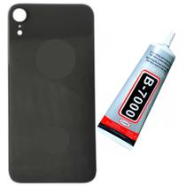 Tampa Traseira De Vidro Para iPhone Xr Preto + Cola 110ml Tampa Traseira De Vidro Para iPhone Xr Preto + Cola 110ml
