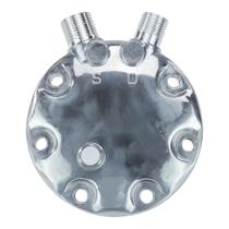 Tampa Traseira p/ Compressor Sanden 7H15 Saida Vertical 8/10 Tampa Traseira p/ Compressor Sanden 7H15 Saida Vertical 8/10