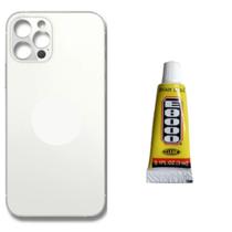 Tampa Traseira Para ip 12 Pro Mx Branco Cola 3 Ml