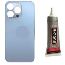 Tampa Traseira Para ip 13 Pro Max Azul Cola 110ml