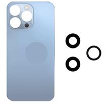 Tampa Traseira Para ip 13 Pro Max Azul Lente