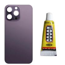 Tampa Traseira Para iP 14 Pro Mx Lilás Roxo Cola 3ml