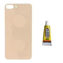 Tampa Traseira Para ip 8 Plus Dourado Cola 3ml