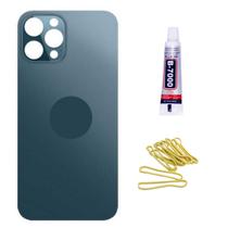 Tampa Traseira Para iPhone 12 Pro Mx Azul Pacífico Cola 3ml Tampa Traseira Para iPhone 12 Pro Mx Azul Pacífico Cola 3ml