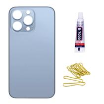 Tampa Traseira Para Iphone 13 Pro Azul + Cola 3 ml