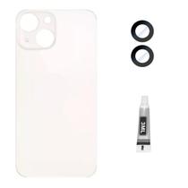 Tampa Traseira Para iPhone 14 Branco + Cola 3ml + Lente Câmera