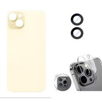 Tampa Traseira Para iPhone 15 Amarela +Lente + Película Câmera