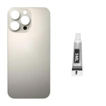 Tampa Traseira Para iPhone 16 Pro Titanium + Cola 3ml