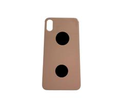 Tampa Traseira Vidro Com Furo Maior Compatível iPhone XS Max Cor:Dourado Tampa Traseira Vidro Com Furo Maior Compatível iPhone XS Max Cor:Dourado