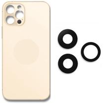 Tampa Traseira Vidro Para ip 12 Pro Mx Dourado Lente Tampa Traseira Vidro Para ip 12 Pro Mx Dourado Lente