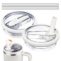 Tampa Tumbler Flip Straw de 1,2 L, pacote com 2 unidades BLACKYEW para Stanley, 40 onças