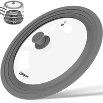 Tampa Universal para Panela GDDGCUO em Silicone e Vidro 11-13" Tampa Universal para Panela GDDGCUO em Silicone e Vidro 11-13"