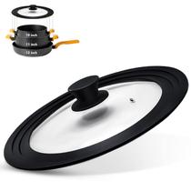 Tampa universal Ydeapi para panelas, frigideiras e frigideiras de 16 a 30 cm